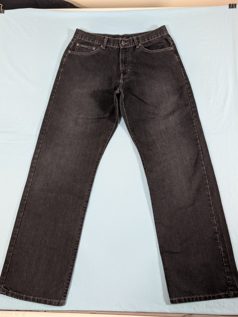 Calvin Klein Jeans Men's Washed Black Relaxed Straight Jeans